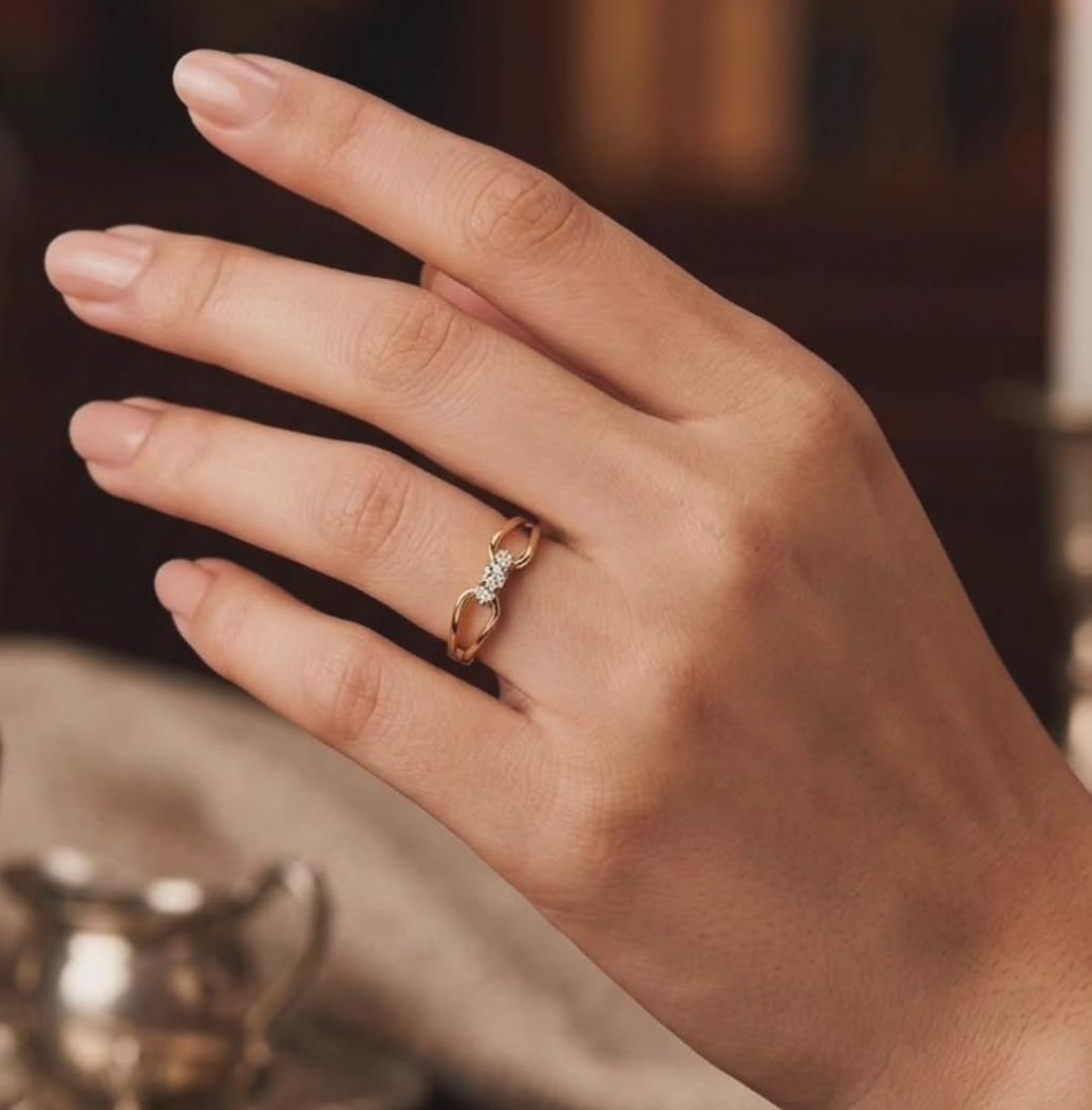 Diamond studded finger ring from Saj Kotha